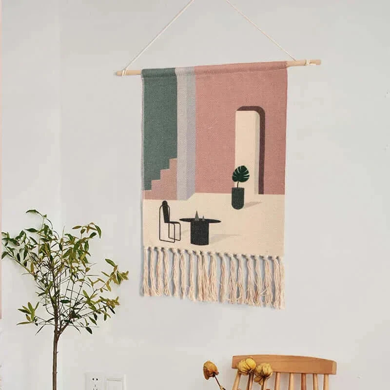 Macrame Hanging Cotton Area Rug for Home Decor-Orizon Depot