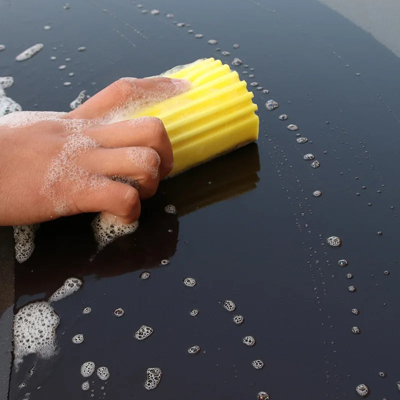 High-Absorbency Wavy Car Wash Sponge for Auto Detailing-Orizon Depot