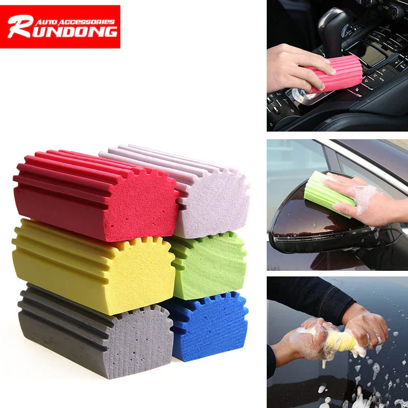 High-Absorbency Wavy Car Wash Sponge for Auto Detailing-Orizon Depot