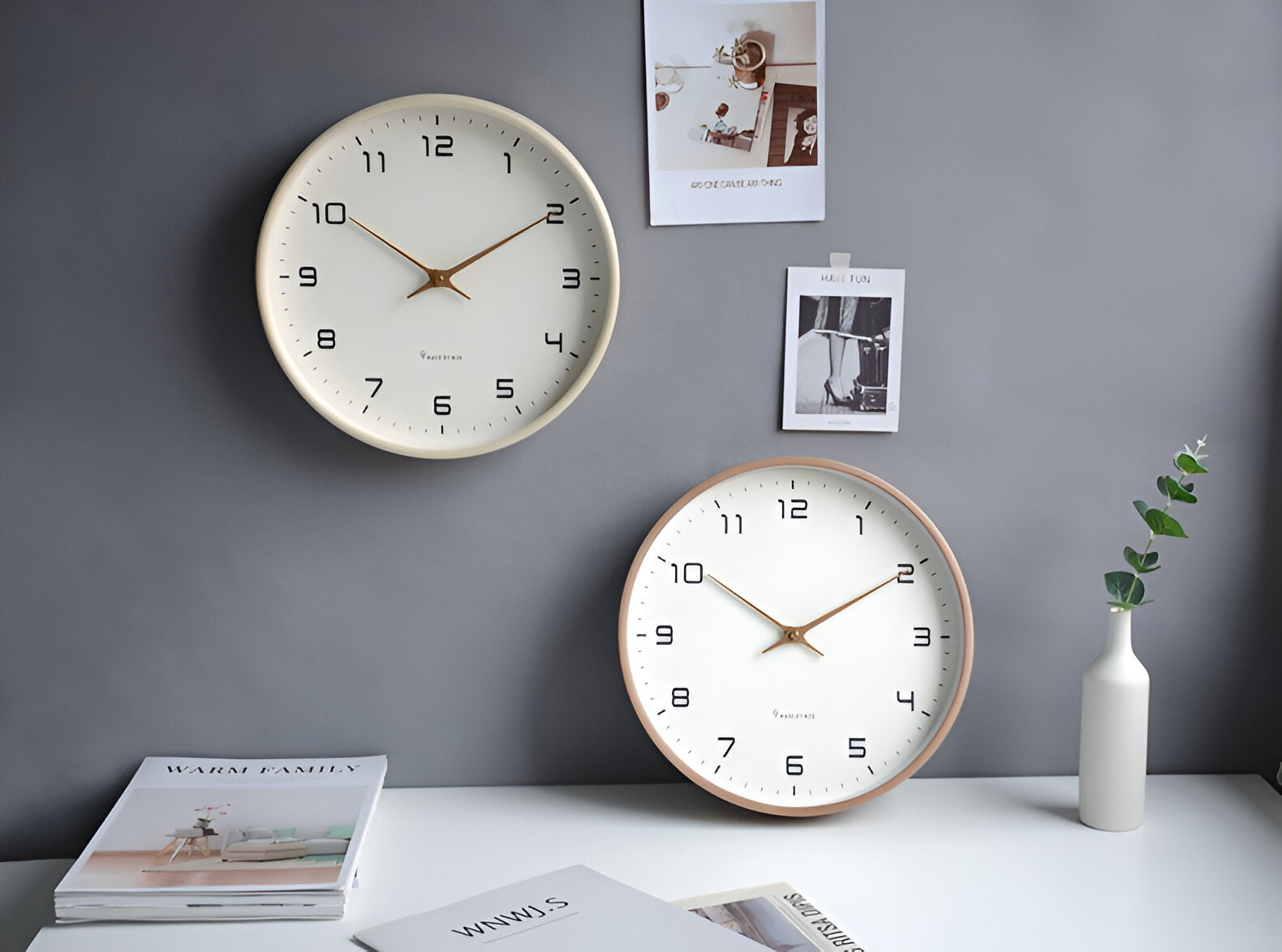 Minimalist Wood Frame Nordic Wall Clock-Orizon Depot