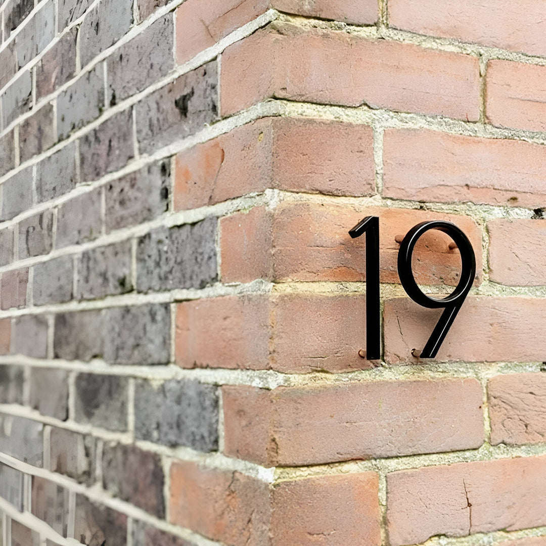 Modern Black Full House Number Sign - Stylish Home Address Plaque-Orizon Depot