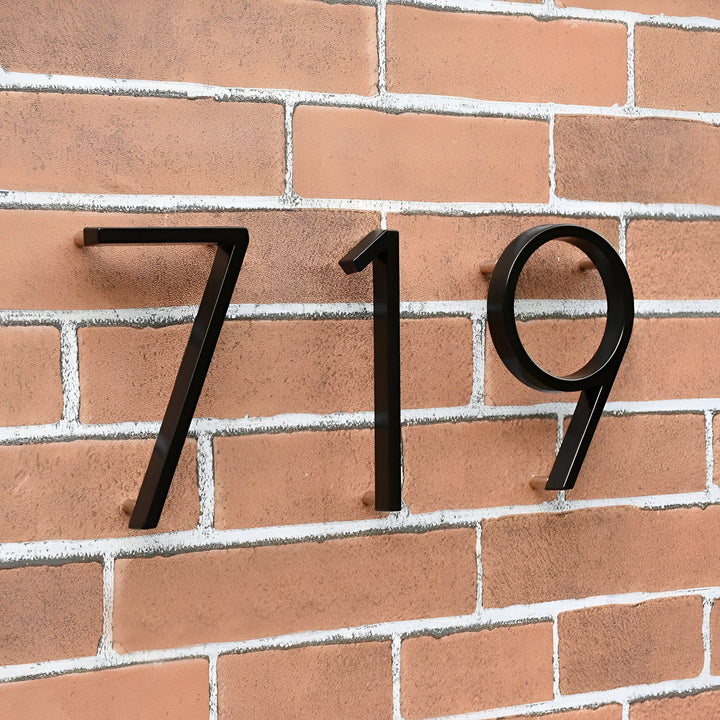 Modern Black Full House Number Sign - Stylish Home Address Plaque-Orizon Depot