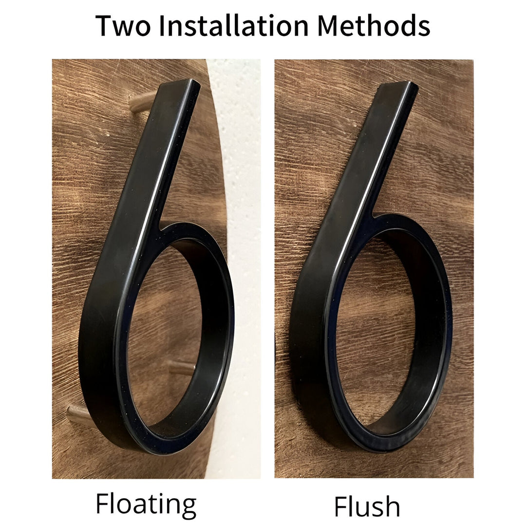 Modern Black Full House Number Sign - Stylish Home Address Plaque-Orizon Depot
