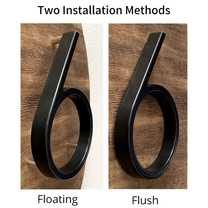 Modern Black Full House Number Sign - Stylish Home Address Plaque-Orizon Depot