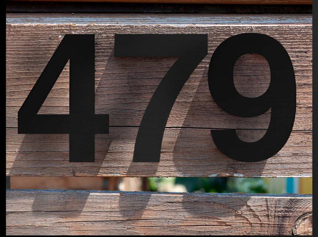 Modern Black Full House Number Sign - Stylish Home Address Plaque-Orizon Depot