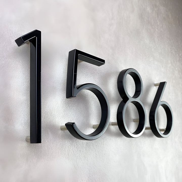 Modern Black Full House Number Sign - Stylish Home Address Plaque-Orizon Depot