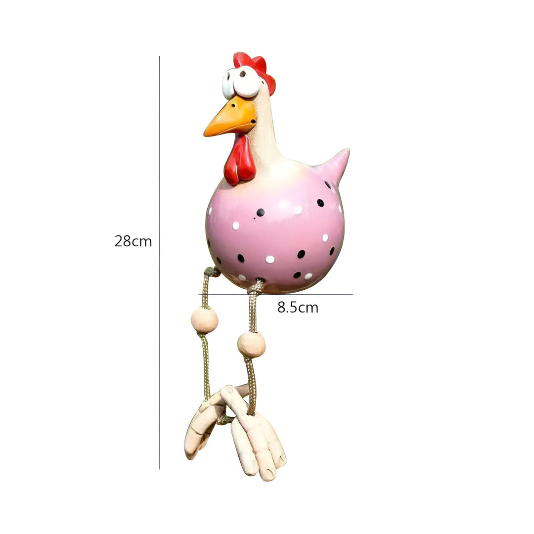 Large Eyes Chicken Statue - Weatherproof Resin Rooster Garden Decor-Orizon Depot