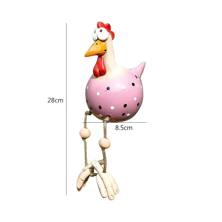 Large Eyes Chicken Statue - Weatherproof Resin Rooster Garden Decor-Orizon Depot