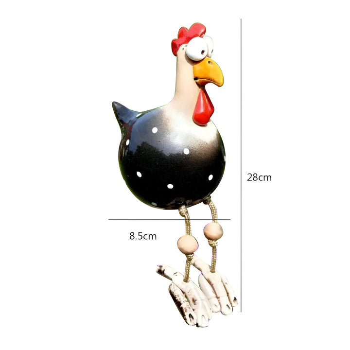 Large Eyes Chicken Statue - Weatherproof Resin Rooster Garden Decor-Orizon Depot