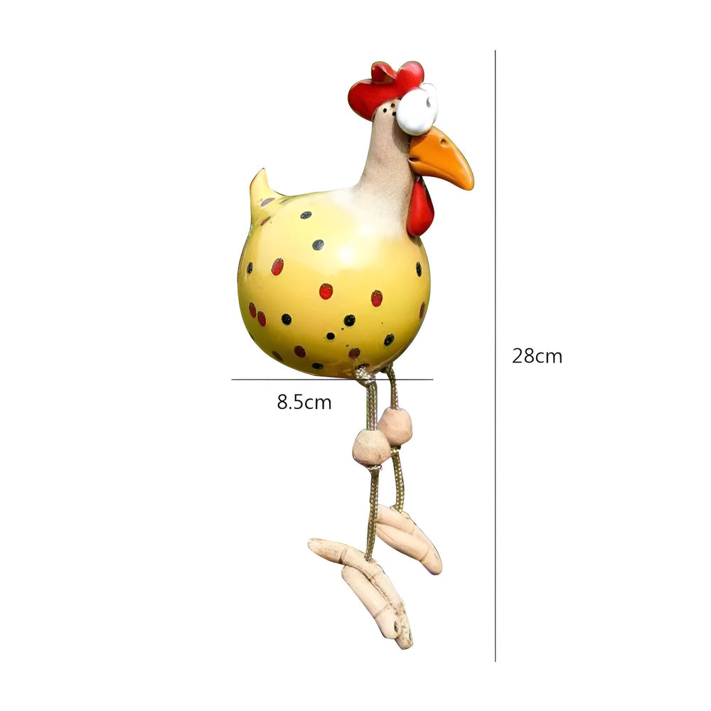 Large Eyes Chicken Statue - Weatherproof Resin Rooster Garden Decor-Orizon Depot