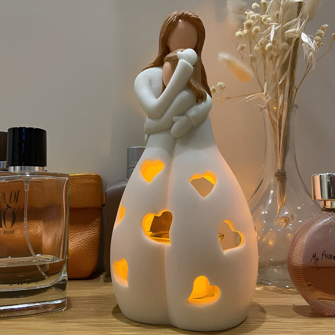 Mother-Daughter Figure Flickering Candle Holder - LoveGlow-Orizon Depot
