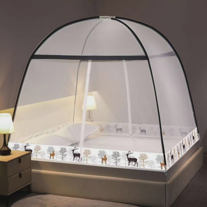 Collapsible Black Mosquito Net (5x6) for Easy Setup and Storage-Orizon Depot