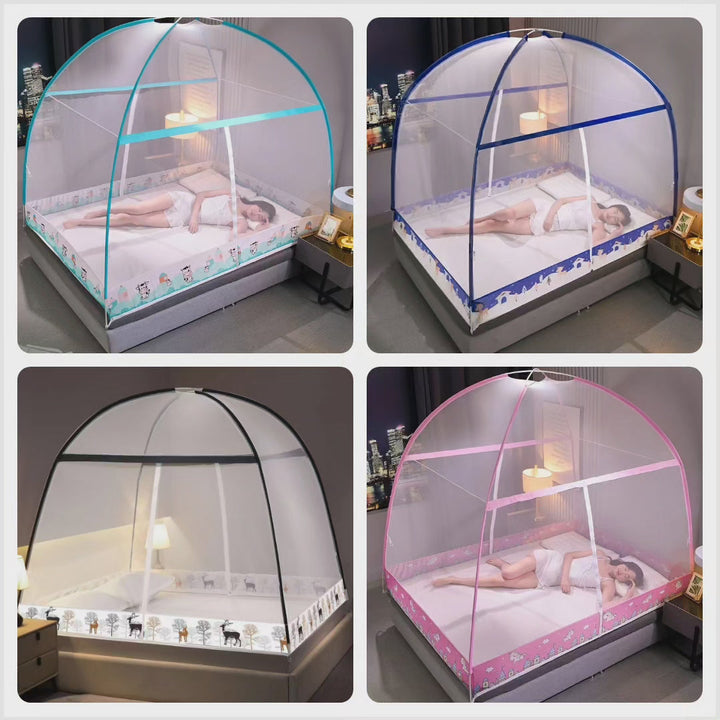 Collapsible Black Mosquito Net (5x6) for Easy Setup and Storage-Orizon Depot