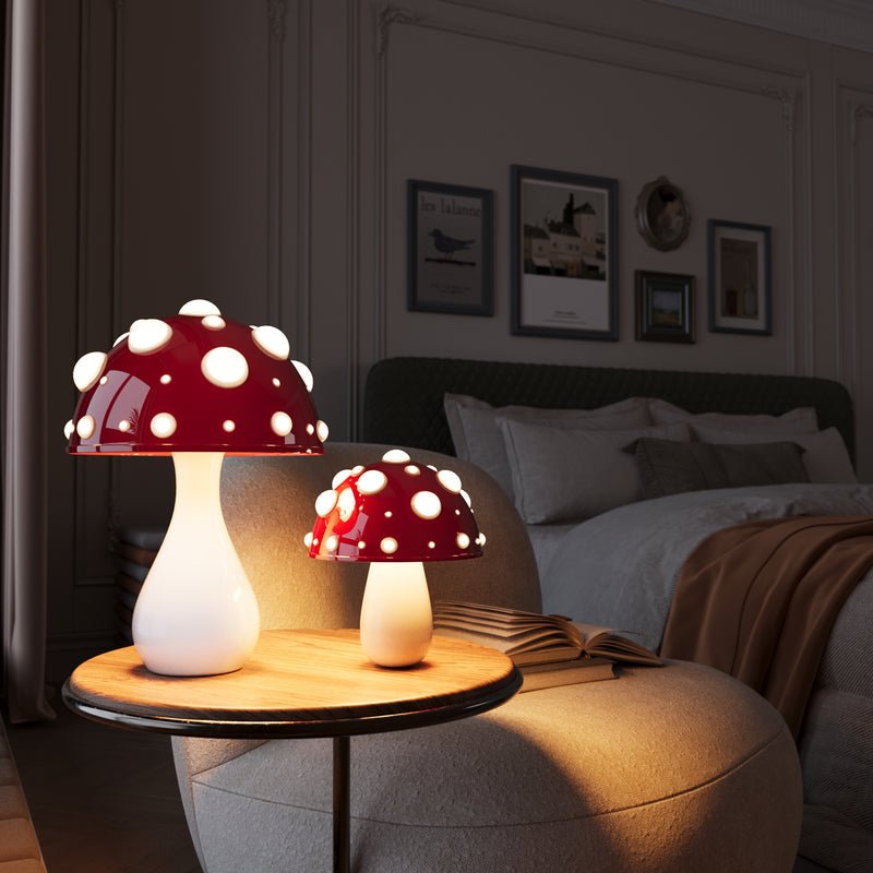 Modern LED Mushroom Table Lamp - Unique Amanita-Inspired Design