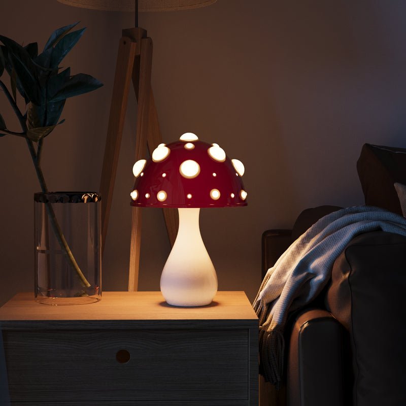 Modern LED Mushroom Table Lamp - Unique Amanita-Inspired Design