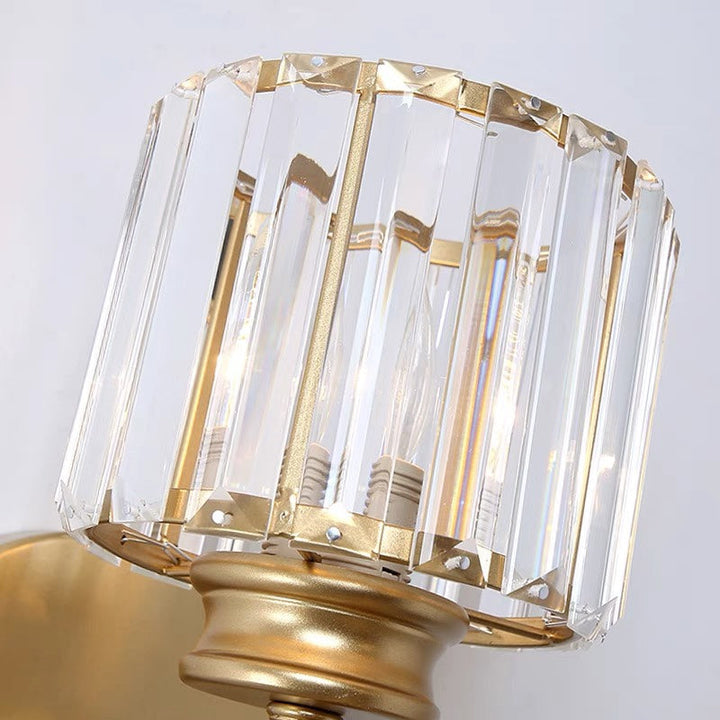 Modern Glass and Iron Wall Sconce Light Fixture