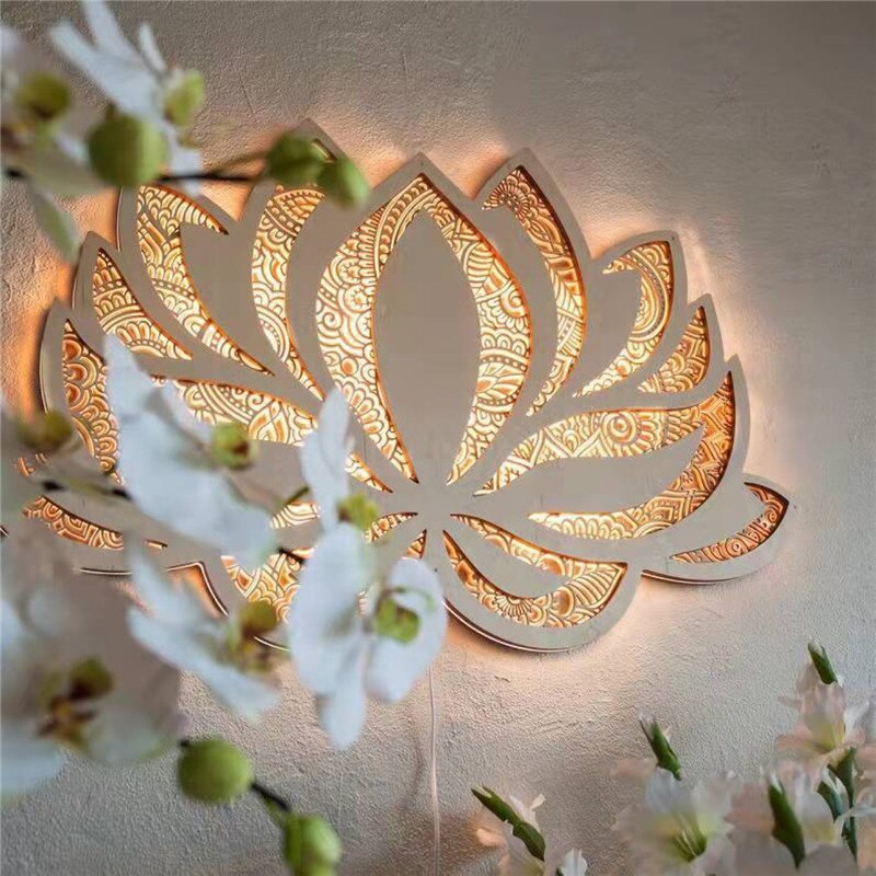Spiritual Lotus Decorative Wall Lamp for Tranquil Ambiance-Orizon Depot