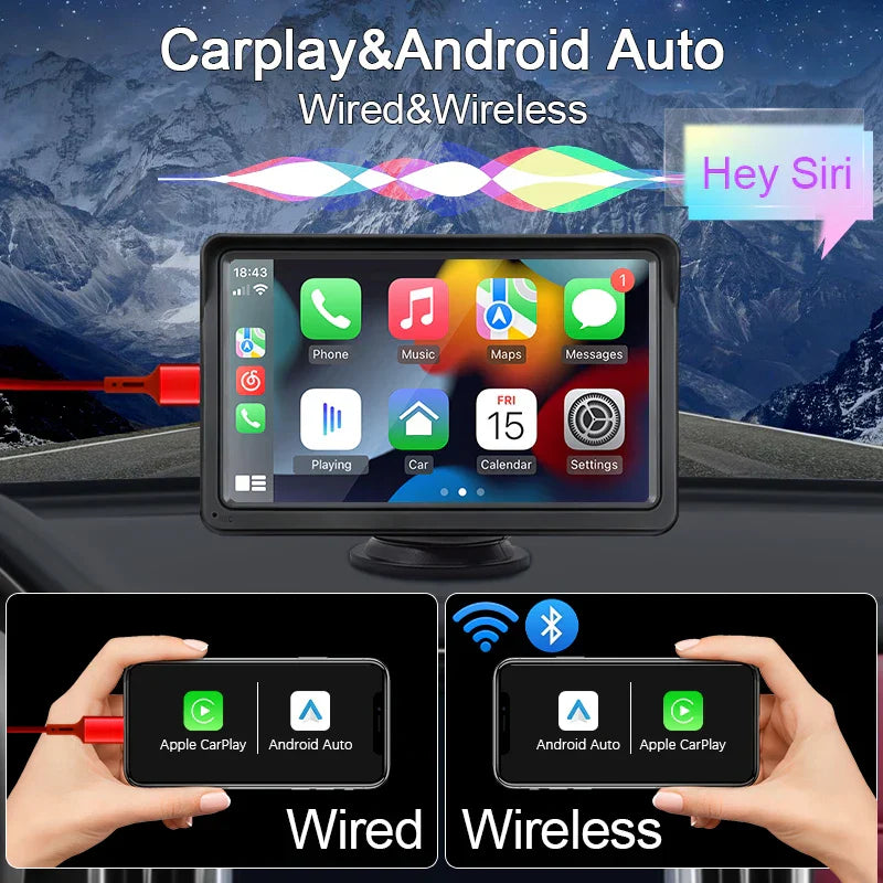 Inch Wireless Touch Screen Car Stereo with Android Auto-Orizon Depot