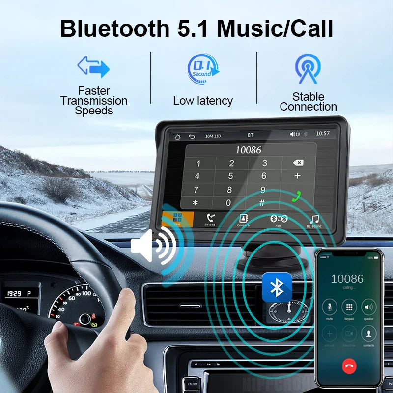 Inch Wireless Touch Screen Car Stereo with Android Auto-Orizon Depot