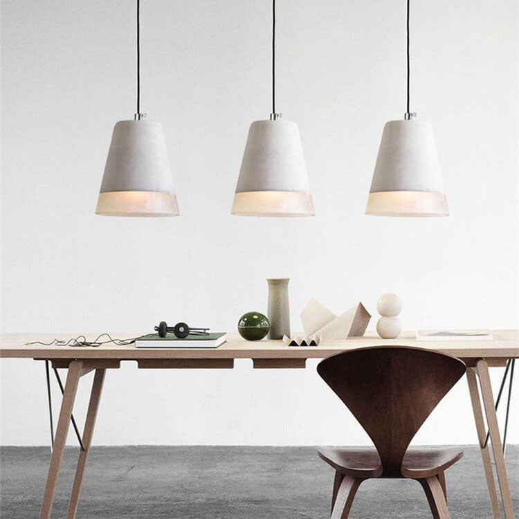 Industrial Minimalist Grey Concrete Hanging Lamp-Orizon Depot