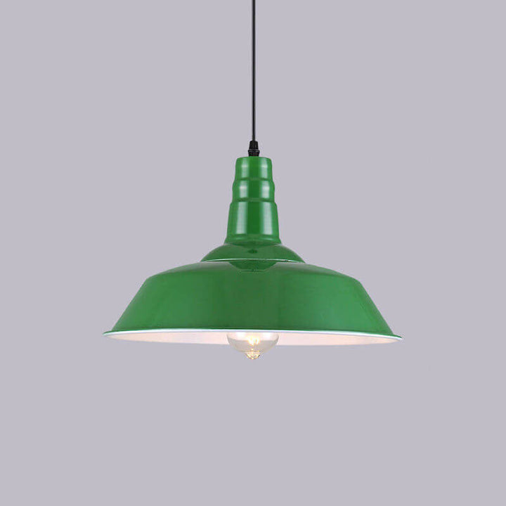 Industrial Vintage Green Iron Dome Pendant Light-Orizon Depot