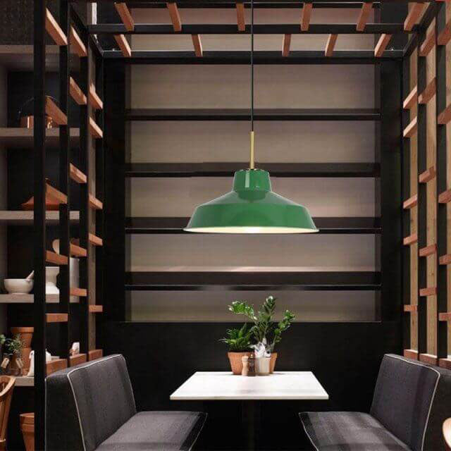 Industrial Vintage Green Iron Dome Pendant Light-Orizon Depot