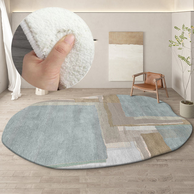 Irregular Round Rug for Stylish Home Decoration-Orizon Depot