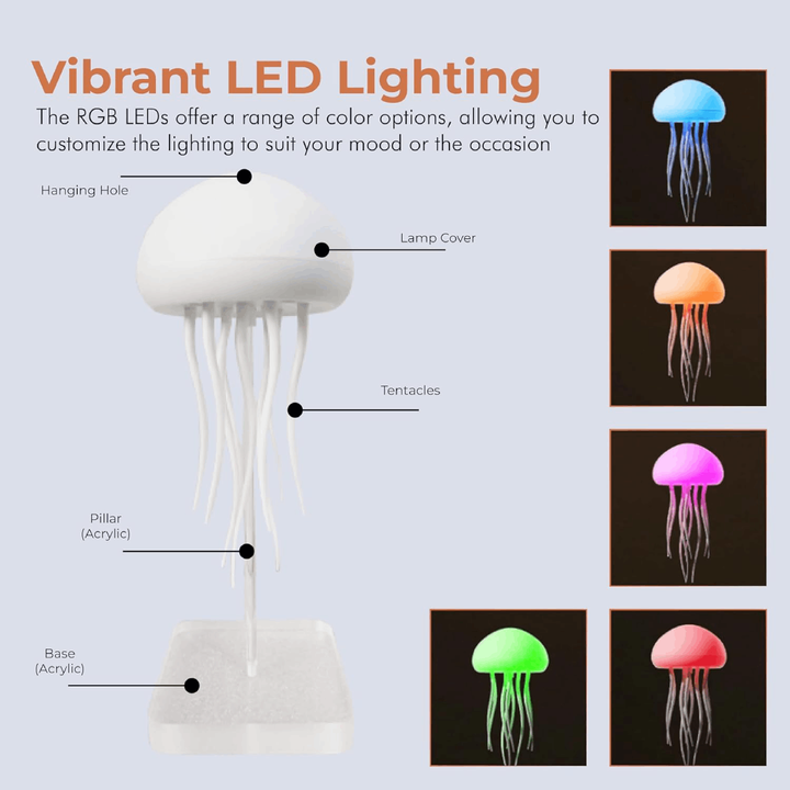 Color-Changing LED Jellyfish Night Light