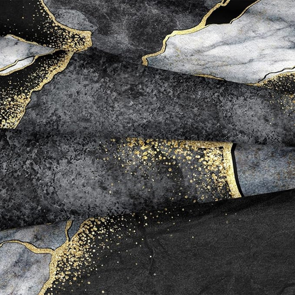 Opulent Gold Accent Jade Duvet Cover Set-Orizon Depot
