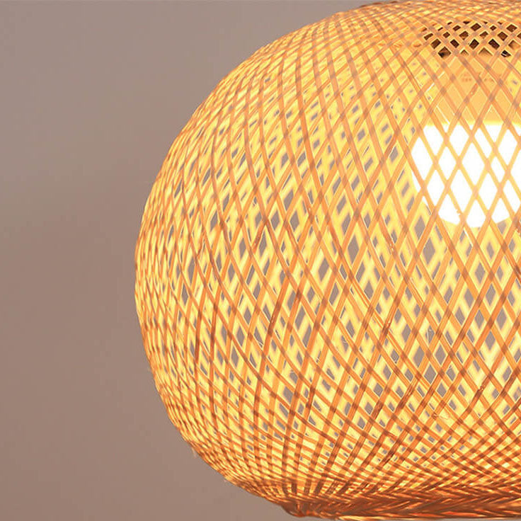 Japanese Bamboo Weaving Pendant Light for Zen Interiors-Orizon Depot