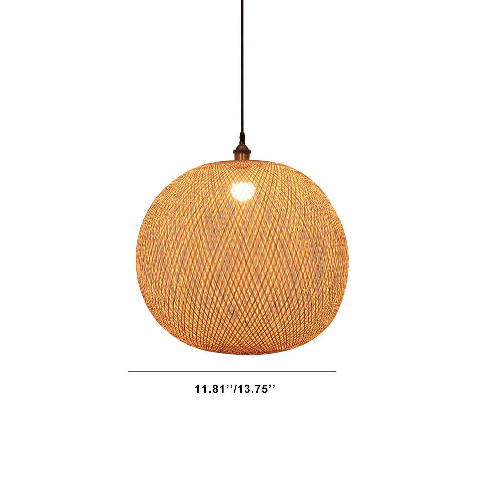 Japanese Bamboo Weaving Pendant Light for Zen Interiors-Orizon Depot