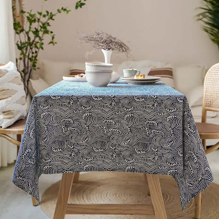 Japanese Style Linen Tablecloth for Elegant Dining Decor-Orizon Depot