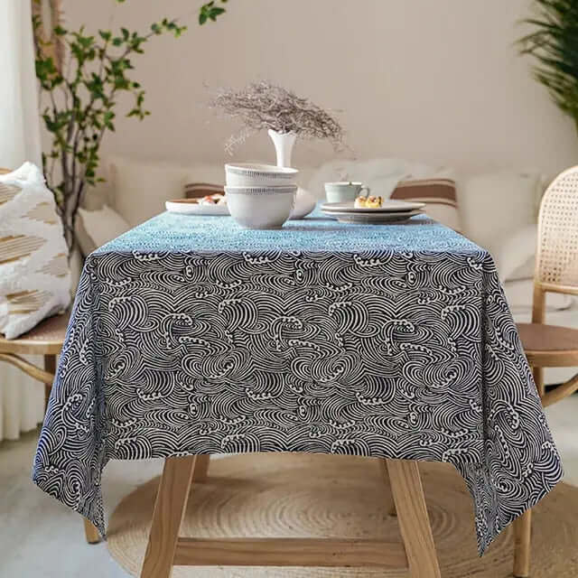 Japanese Style Linen Tablecloth for Elegant Dining Decor-Orizon Depot