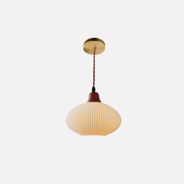 Japanese Vintage Ceramic Dome Pendant Light-Orizon Depot