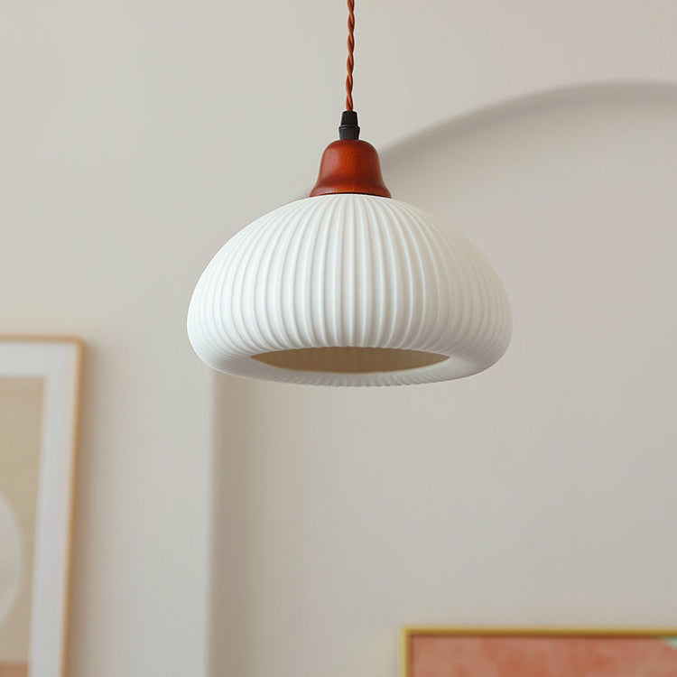 Japanese Vintage Ceramic Dome Pendant Light-Orizon Depot