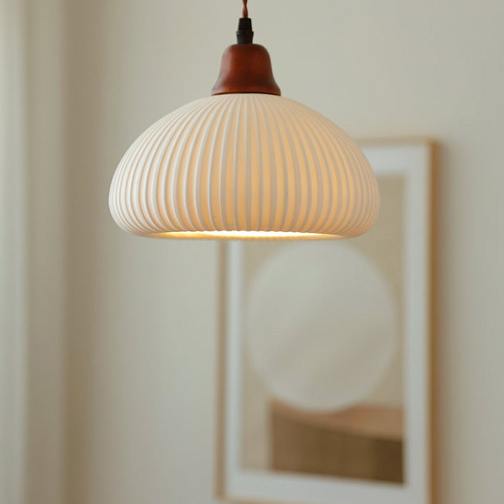Japanese Vintage Ceramic Dome Pendant Light-Orizon Depot