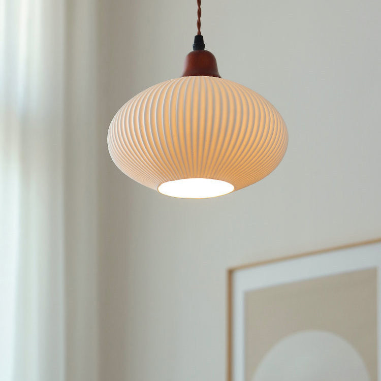 Japanese Vintage Ceramic Dome Pendant Light-Orizon Depot