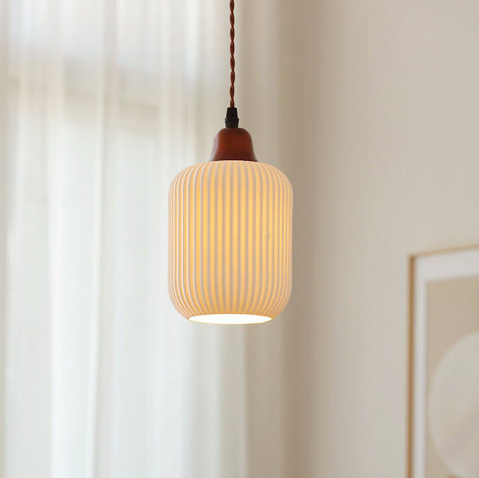 Japanese Vintage Ceramic Dome Pendant Light-Orizon Depot