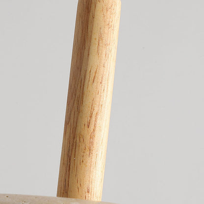 Japanese Wood Travertine LED Pendant Light for Bedroom-Orizon Depot