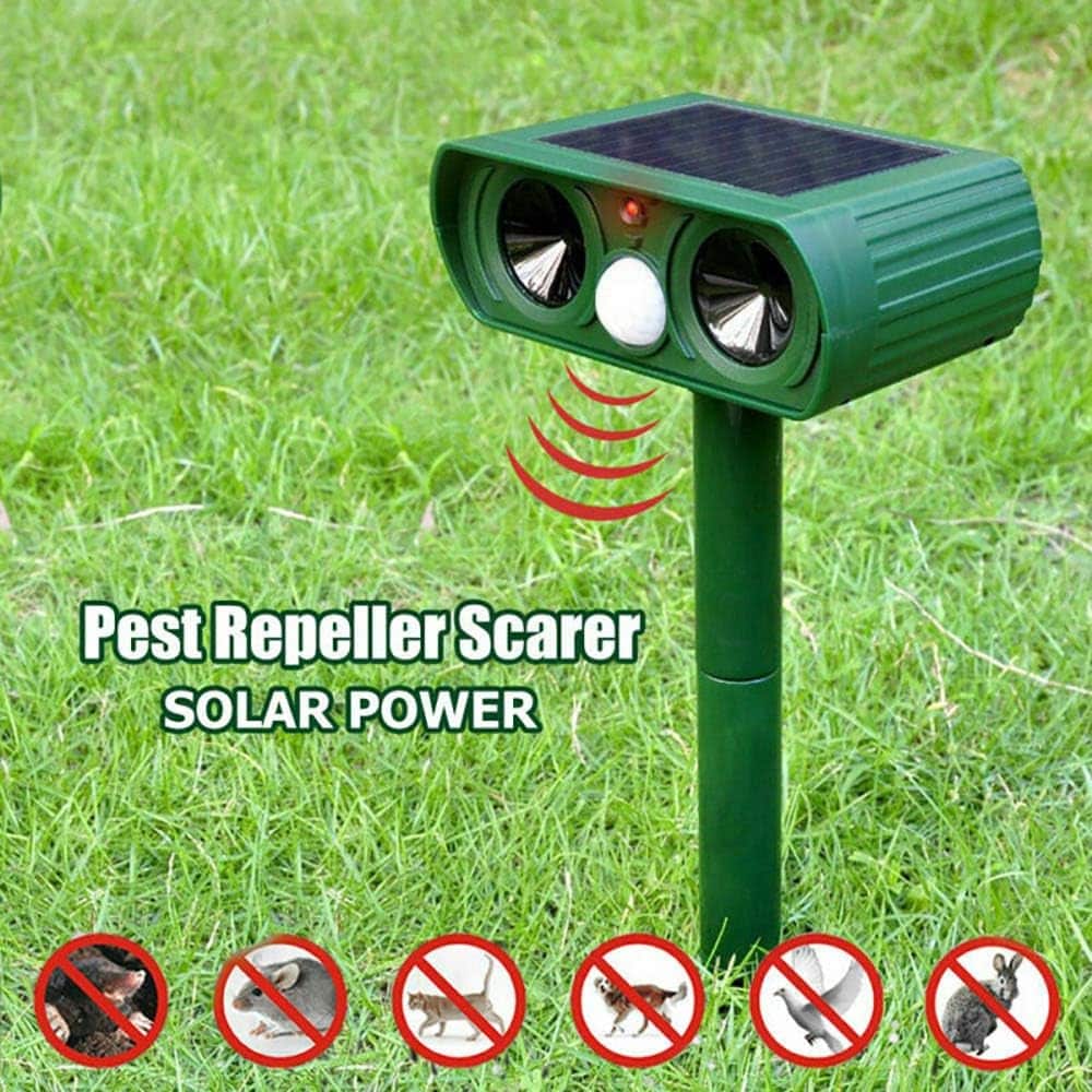 Solar-Powered Ultrasonic Pest Repeller for Outdoor Use