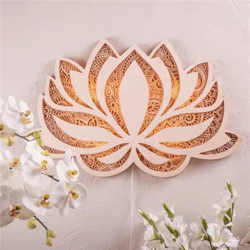 Spiritual Lotus Decorative Wall Lamp for Tranquil Ambiance-Orizon Depot