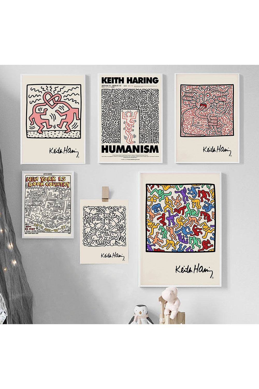 Keith Haring Inspired Canvas Wall Art for Home Decor-Orizon Depot