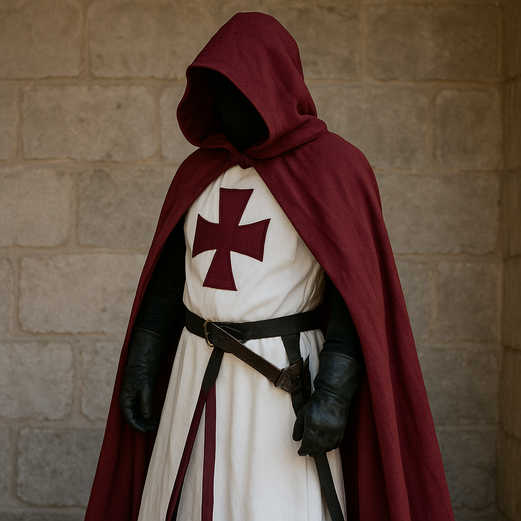 Knights Templar Crusader Costume - Tunic & Cape Set