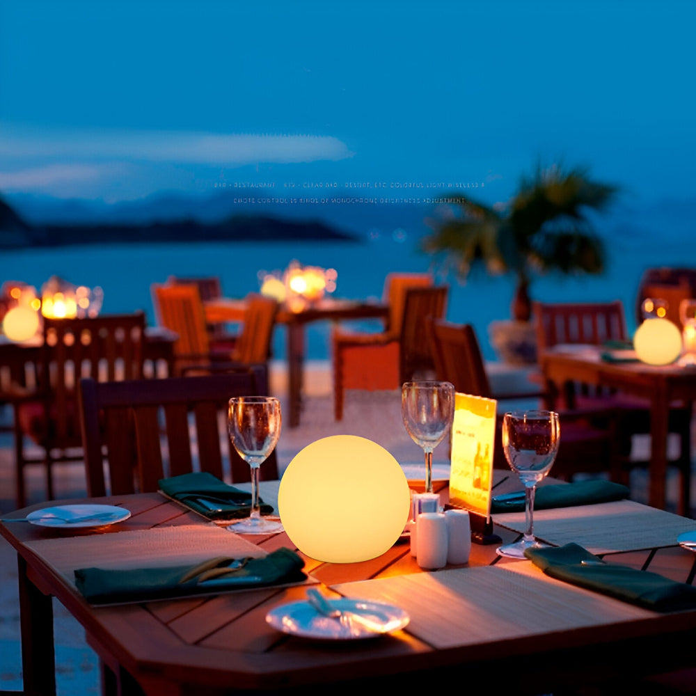 LED Table Lamp with Dynamic Color Change - Mood Lighting Sphere-Orizon Depot