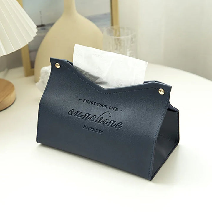 Leather Tissue Box - Nordic Car and Home Decor Napkin Holder-Orizon Depot