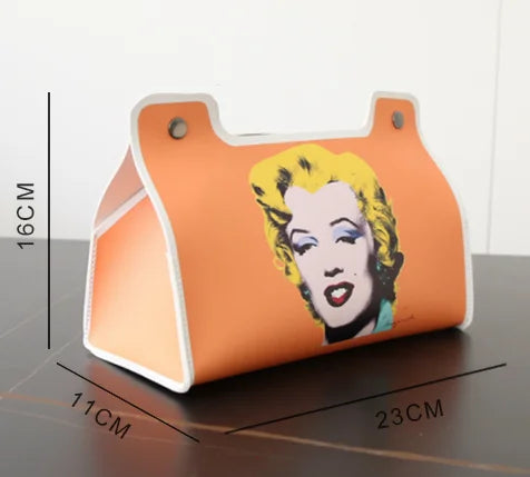 Leather Tissue Box - Nordic Car and Home Decor Napkin Holder-Orizon Depot