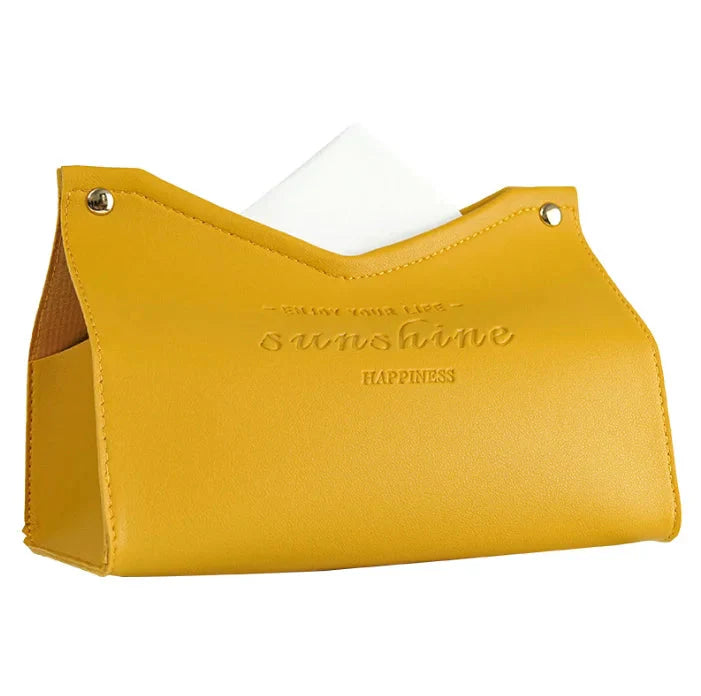 Leather Tissue Box - Nordic Car and Home Decor Napkin Holder-Orizon Depot