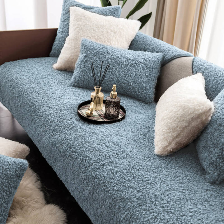 Luxury Warm Fleece Non-Slip Sofa Cover Furniture Protection Mat-Orizon Depot