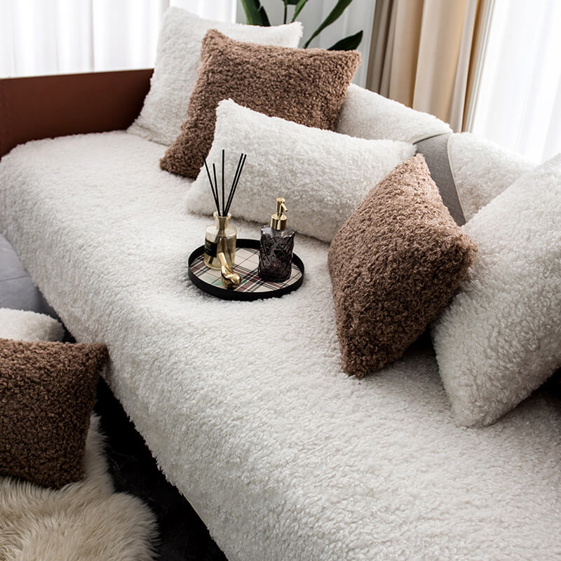 Luxury Warm Fleece Non-Slip Sofa Cover Furniture Protection Mat-Orizon Depot