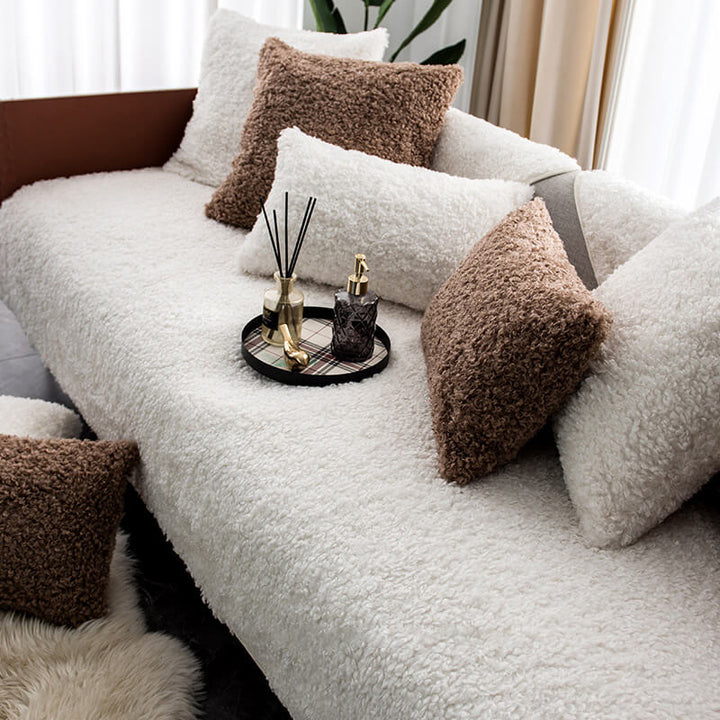 Luxury Warm Fleece Non-Slip Sofa Cover Furniture Protection Mat-Orizon Depot